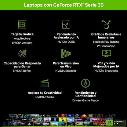 ASUS Laptop TUF Gaming A15 2024 FA506NC-HN003W NVIDIA GeForce RTX™ 3050 AMD Ryzen 5 16GB RAM 512GB SSD/Negro/Teclado en Español (Garantía y Servicio México)