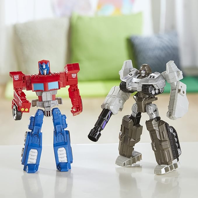 Transformers Toys Heroes and Villains Optimus Prime and Megatron - Paquete de 2 Cifras de acción para niños de 6 años en adelante, 7 Pulgadas (Exclusivo de Amazon)