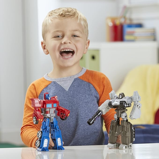 Transformers Toys Heroes and Villains Optimus Prime and Megatron - Paquete de 2 Cifras de acción para niños de 6 años en adelante, 7 Pulgadas (Exclusivo de Amazon)