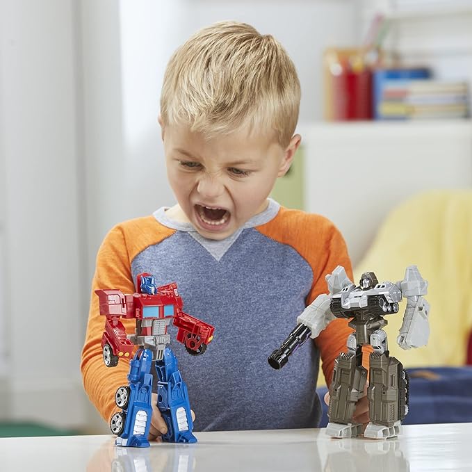 Transformers Toys Heroes and Villains Optimus Prime and Megatron - Paquete de 2 Cifras de acción para niños de 6 años en adelante, 7 Pulgadas (Exclusivo de Amazon)