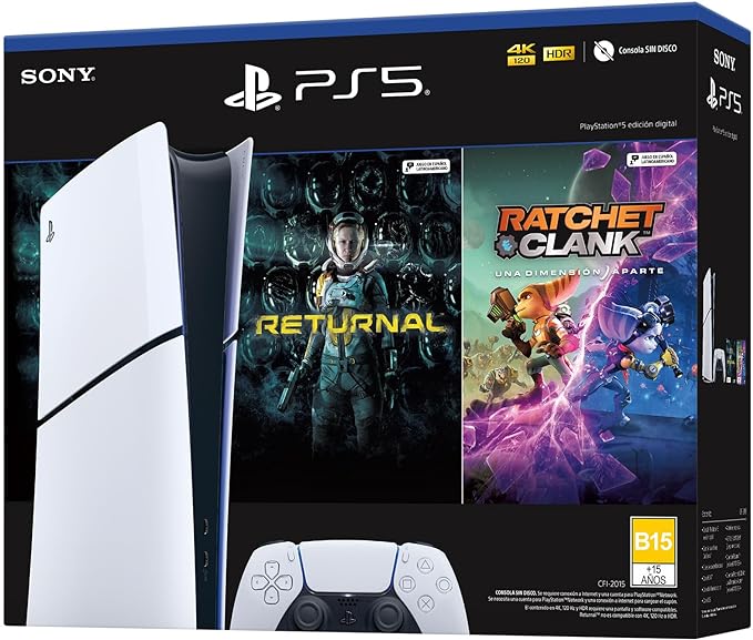 Pack Consola PlayStation®5 (Modelo Slim) con 2 Juegos - Digital