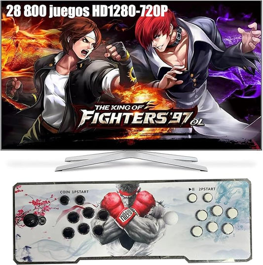 Mejor Consola de Juegos Arcade 3D - 26800 Juegos Instalados, Buscar Juegos, Soporta Juegos 3D, 1280x720P, Lista de Favoritos, Controles de Juego para 2 Jugadores