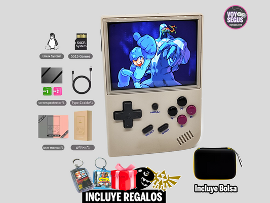 Consola Anbernic RG35XX Plus 64gb con 5mil Juegos + Regalos y Bolsa Envio Gratis