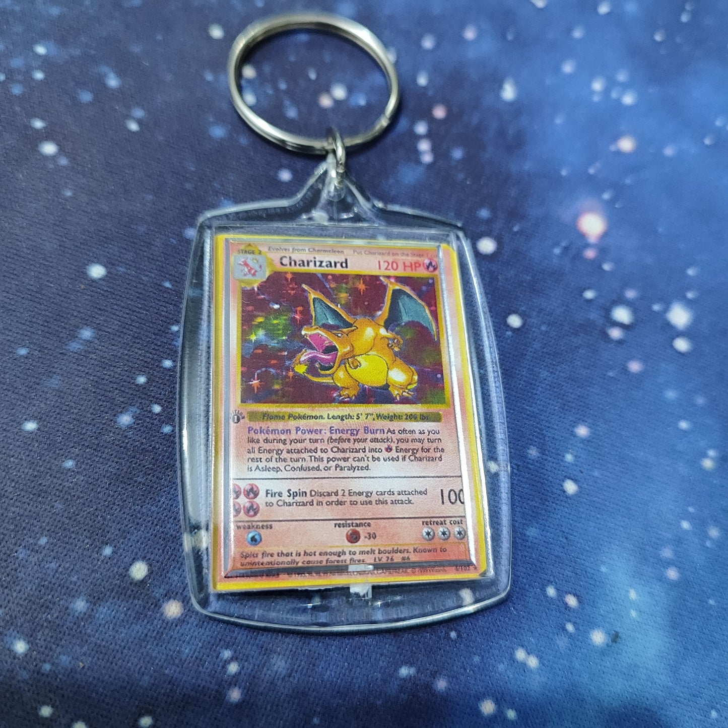 Llavero Carta Charizard Pokemon TCG  Miniatura