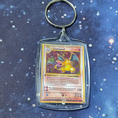 Llavero Carta Charizard Pokemon TCG  Miniatura