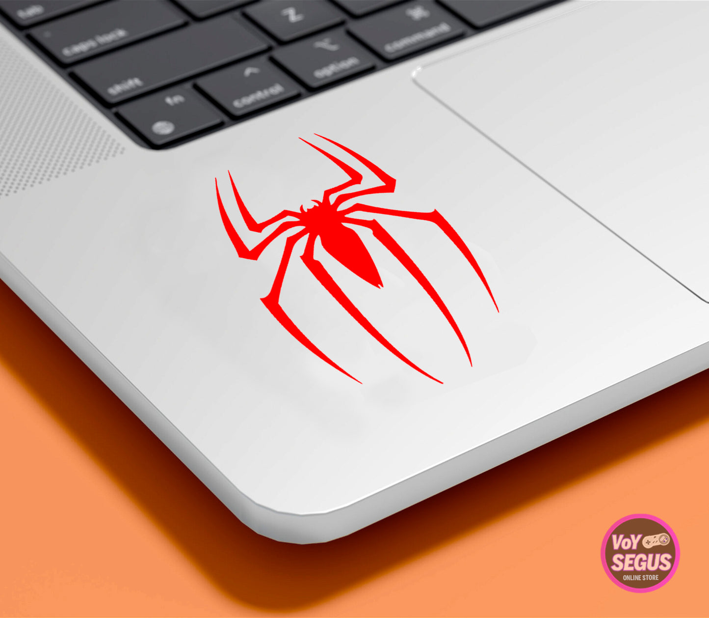 Sticker Calca Araña Spiderman 2pzas Auto, Laptop, Moto 10cms