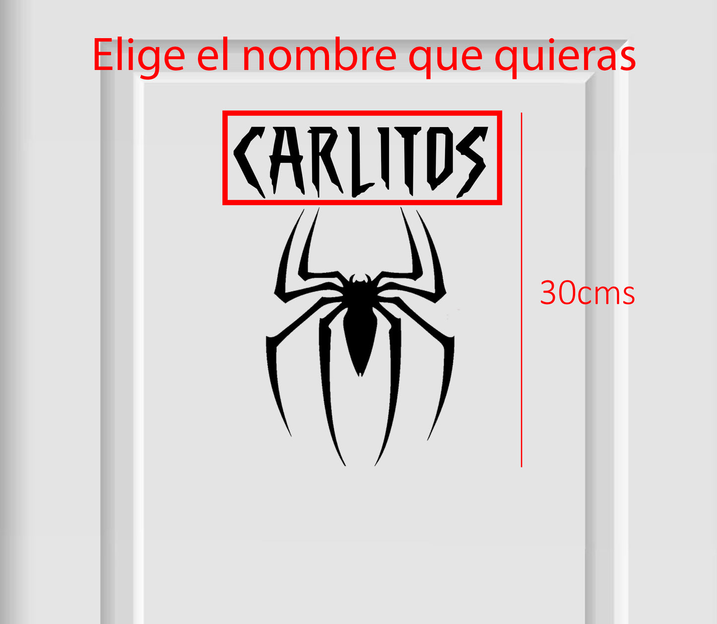 Vinil de Spiderman Araña Para Puerta ó Pared (Personalizado)