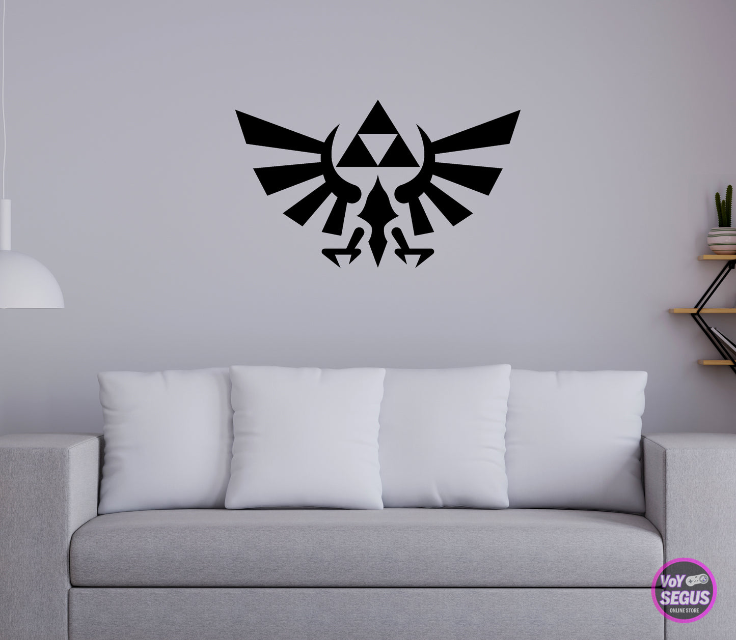 Vinil de Zelda Trifuerza decorativo para pared o auto Grande (55cms)