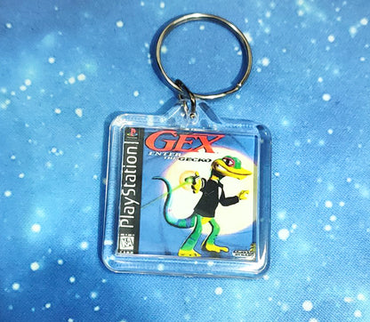 Llavero GEX Enter the gecko Miniatura Colección Retro PS1