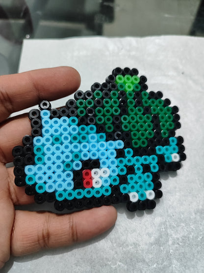 Bulbasaur Pokemon 8bit de 12cm Hamabeads llavero o Colgante.