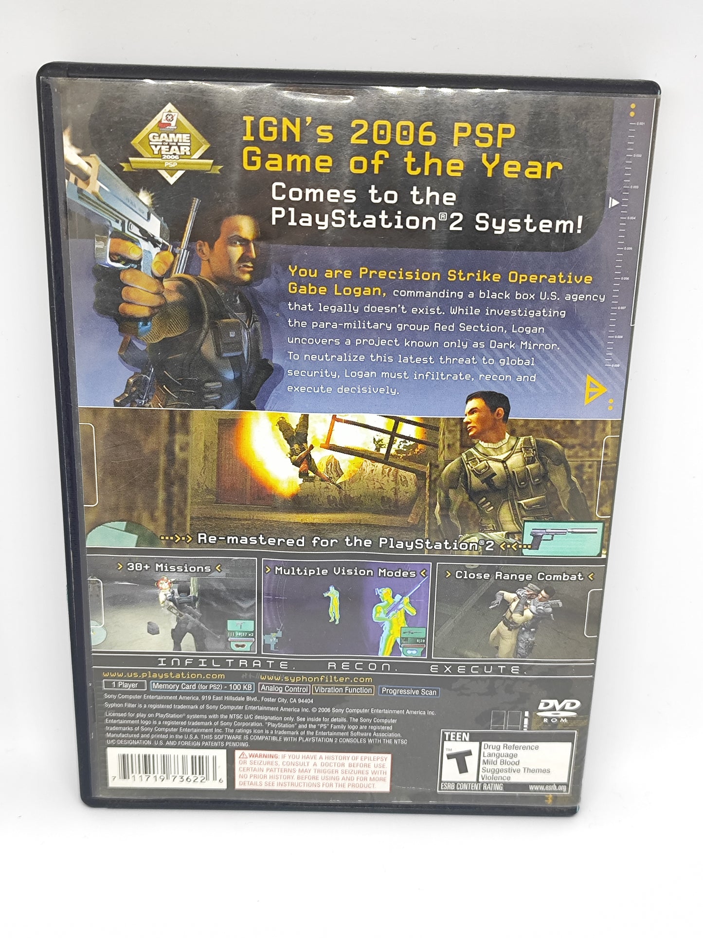 Syphon Filter Dark Mirror - Playstation 2 con Manual (Usado)