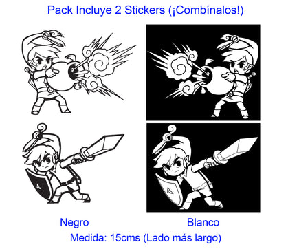 Zelda Minish Cap Vinil 2 Pack Sticker Calcas Voysegus