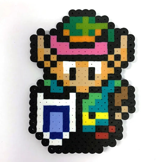 Link Zelda Snes Link to the past figura 16bits de 12cm Hamabeads llavero