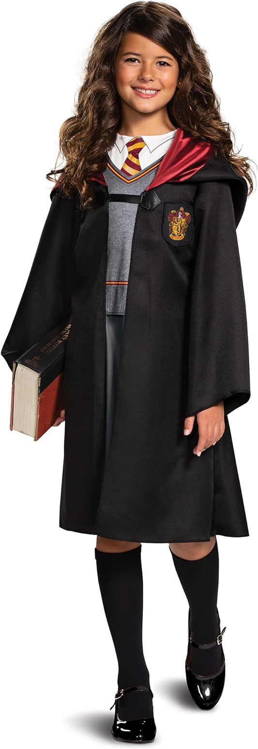 Harry Potter Hermione Granger - Disfraz clásico para niñas, Negro y Rojo, Talla S (4-6x)