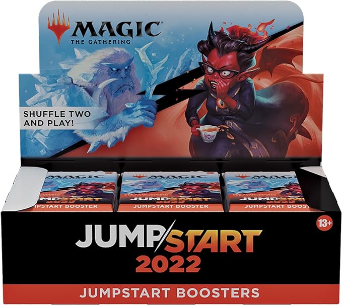 Magic The Gathering Jumpstart 2022 Caja de Refuerzo | 24 Paquetes (480 Cartas) | Juego rápido para 2 Jugadores