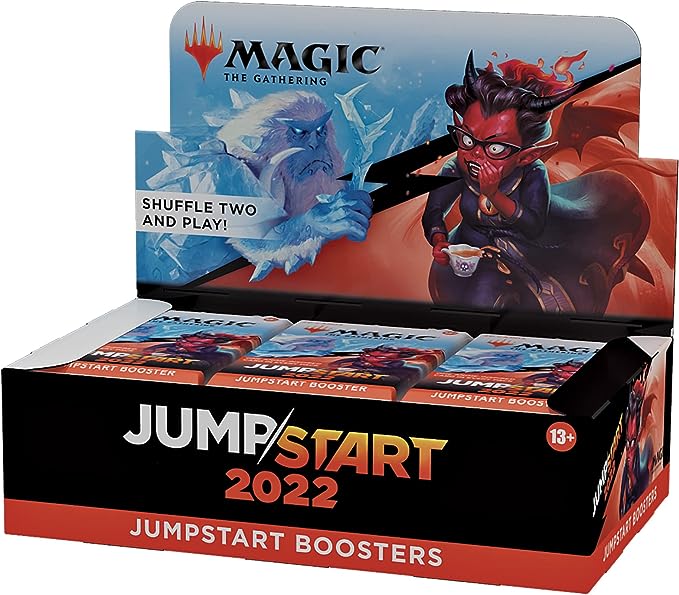 Magic The Gathering Jumpstart 2022 Caja de Refuerzo | 24 Paquetes (480 Cartas) | Juego rápido para 2 Jugadores