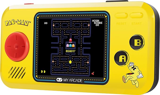 MY ARCADE Pac-Man - Consola de Juegos portátil Pocket Player: 3 Juegos Integrados, Pac-Man, Pac-Mania, Pac-Panic, Coleccionable