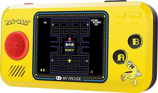 MY ARCADE Pac-Man - Consola de Juegos portátil Pocket Player: 3 Juegos Integrados, Pac-Man, Pac-Mania, Pac-Panic, Coleccionable