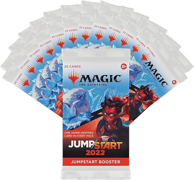 Magic The Gathering Jumpstart 2022 Caja de Refuerzo | 24 Paquetes (480 Cartas) | Juego rápido para 2 Jugadores