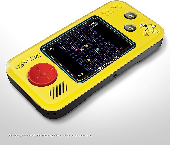 MY ARCADE Pac-Man - Consola de Juegos portátil Pocket Player: 3 Juegos Integrados, Pac-Man, Pac-Mania, Pac-Panic, Coleccionable