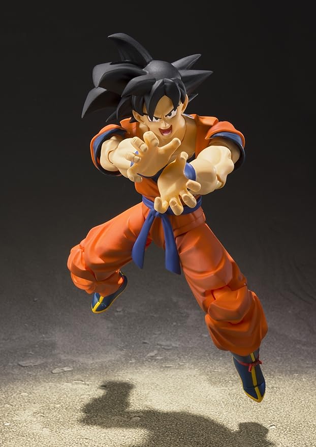 Tamashii Nations - Figura de acción Dragon Ball Super de Bandai S.H., Figura de acción de Son Goku (un Saiyajin Criado en la Tierra)