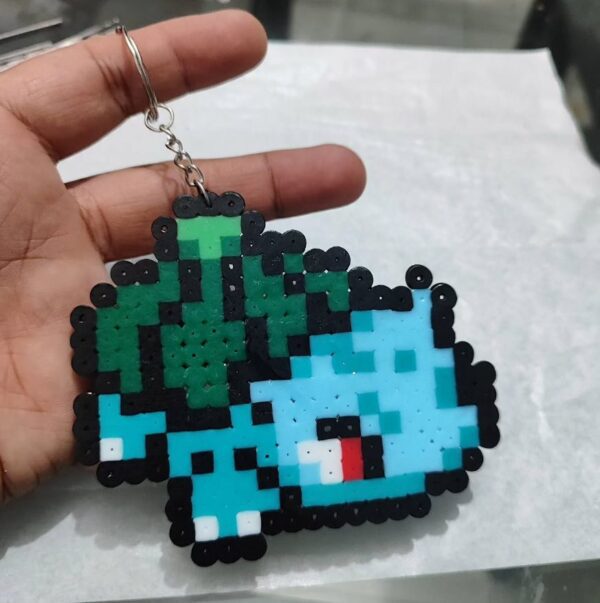 Llavero Bulbasaur Hama Bead Pokémon (10 a 13cms)