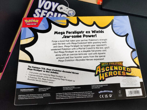 Pokémon TCG Mega Feraligatr ex Box (INGLÉS) Ascended Heroes (Unica Pieza)