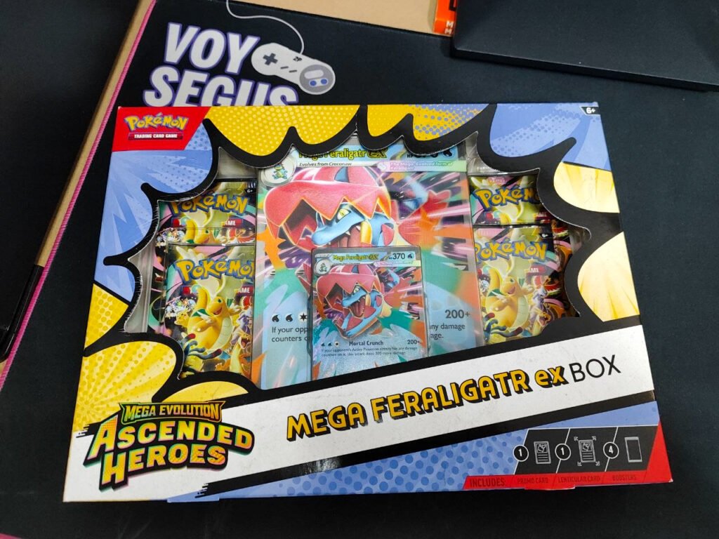 Pokémon TCG Mega Feraligatr ex Box (INGLÉS) Ascended Heroes (Unica Pieza)