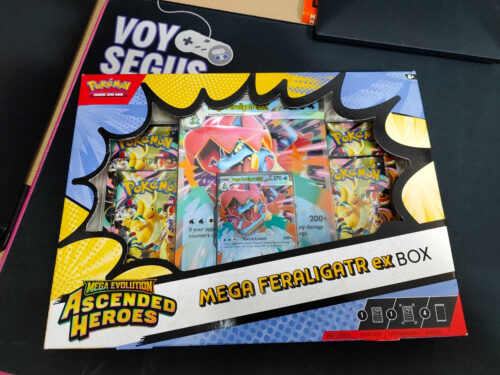 Pokémon TCG Mega Feraligatr ex Box (INGLÉS) Ascended Heroes (Unica Pieza)