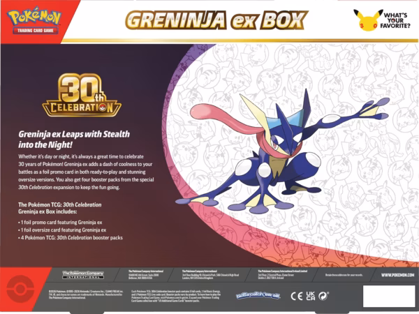 81OAJB3BifL._AC_SL1500_ Pokémon TCG: 30TH Celebration Greninja EX Box (Inglés)